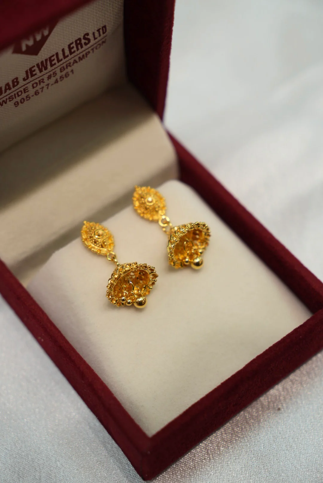 22K Gold Jhumka Earrings - Image 2